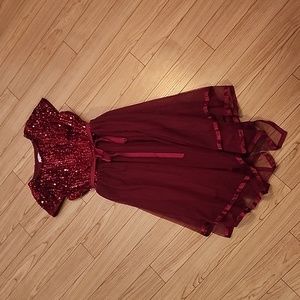 Girls red sequin dress